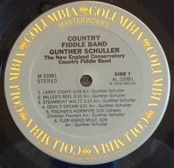 Gunther Schuller - Country Fiddle Band