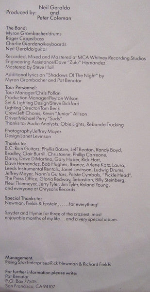 Pat Benatar - Get Nervous