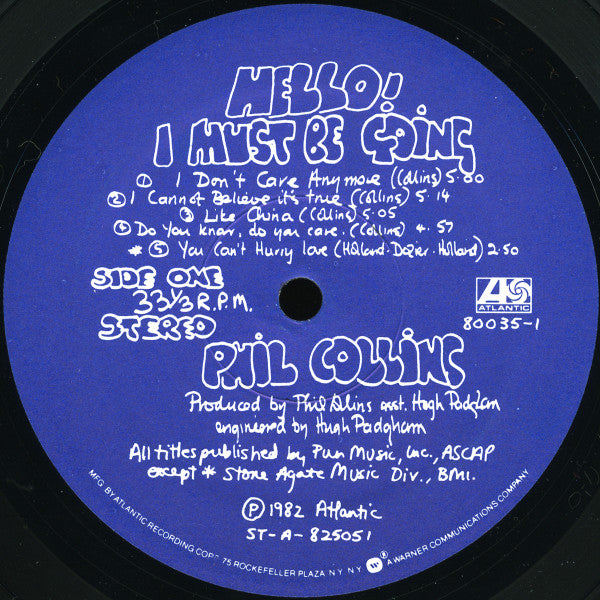 Phil Collins - Hello, I Must Be Going!