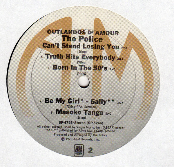 The Police - Outlandos D'Amour