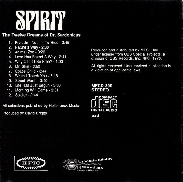 Spirit (8) - Twelve Dreams Of Dr. Sardonicus