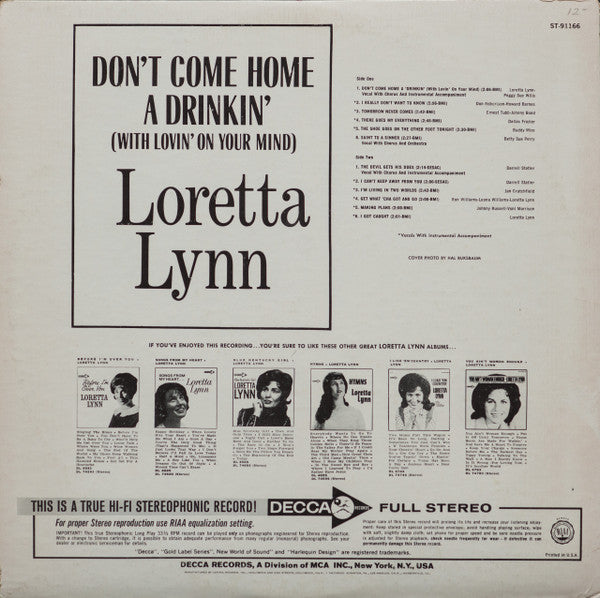 Loretta Lynn - Don't Come Home A Drinkin' (With Lovin' On Your Mind)