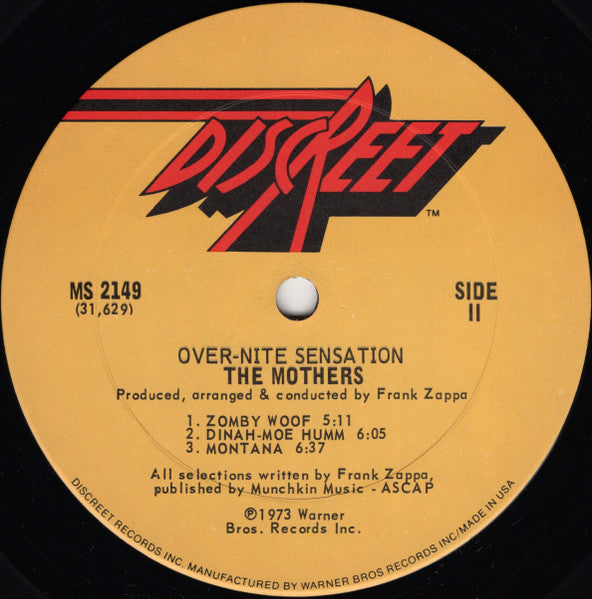 The Mothers - Over-Nite Sensation