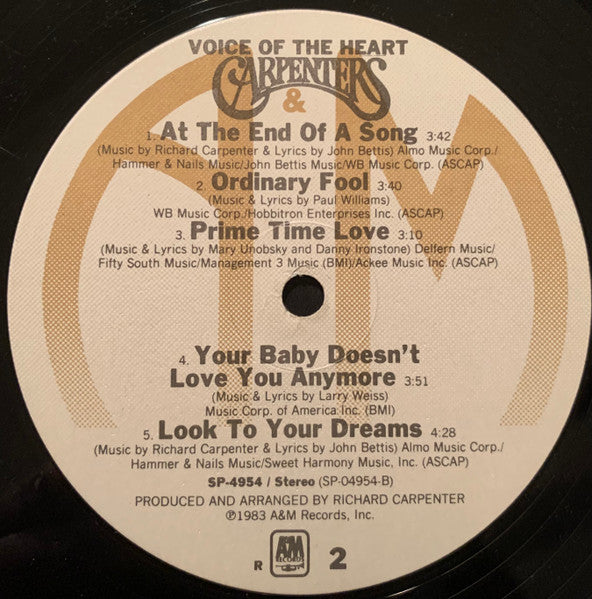 Carpenters - Voice Of The Heart