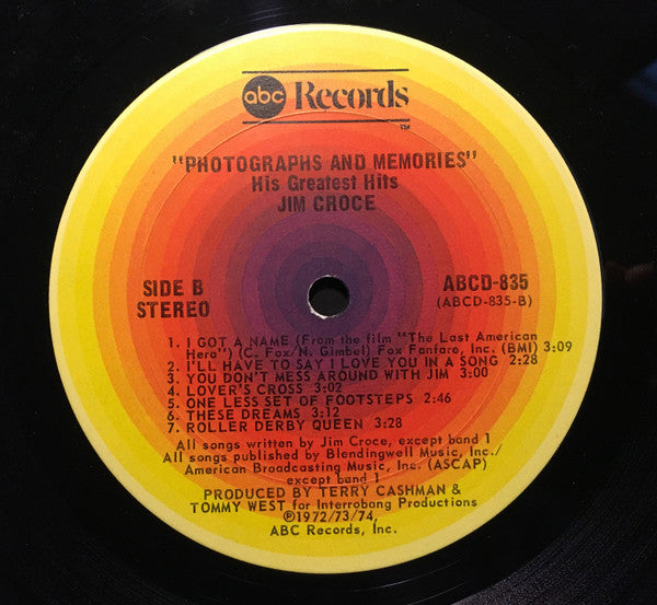 Jim Croce - Photographs & Memories (His Greatest Hits)