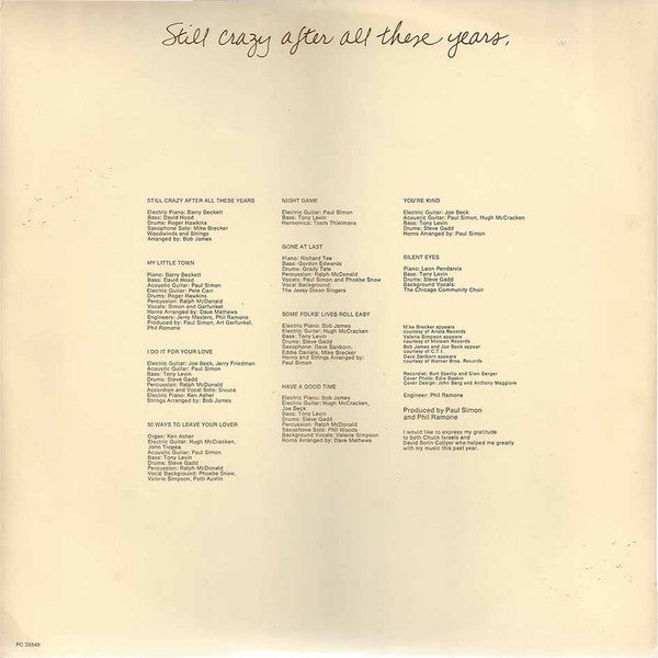 Paul Simon - Still Crazy After All These Years