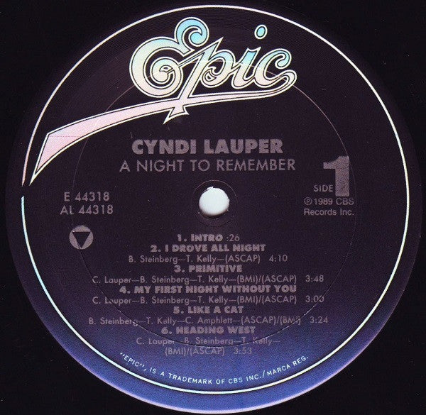 Cyndi Lauper - A Night To Remember