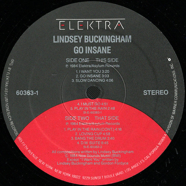 Lindsey Buckingham - Go Insane