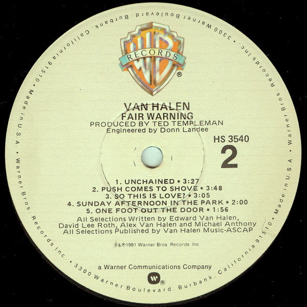 Van Halen - Fair Warning