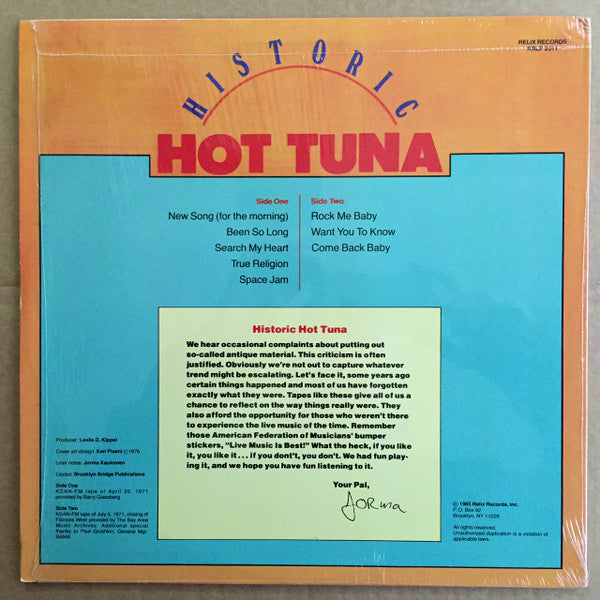 Hot Tuna - Historic Hot Tuna