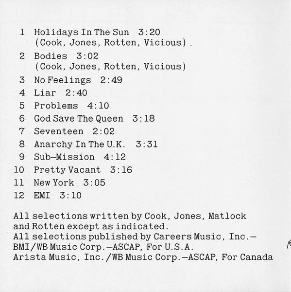 Sex Pistols - Never Mind The Bollocks Here's The Sex Pistols