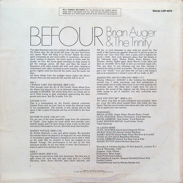 Brian Auger & The Trinity - Befour