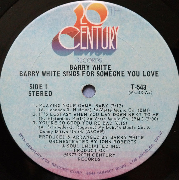 Barry White - Barry White Sings For Someone You Love