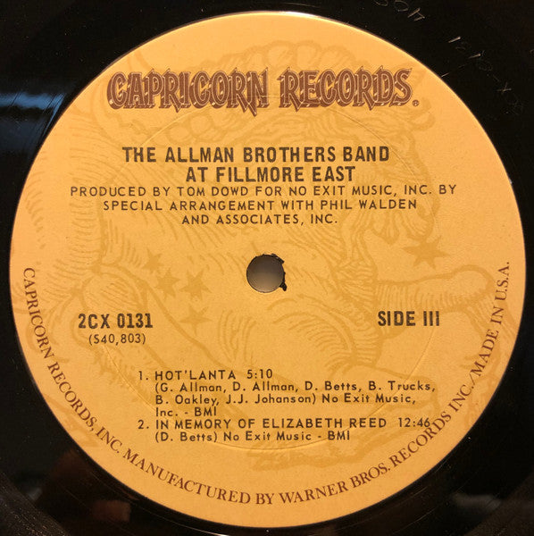 The Allman Brothers Band - The Allman Brothers Band At Fillmore East