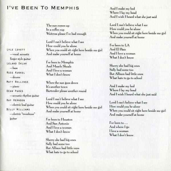 Lyle Lovett - Joshua Judges Ruth