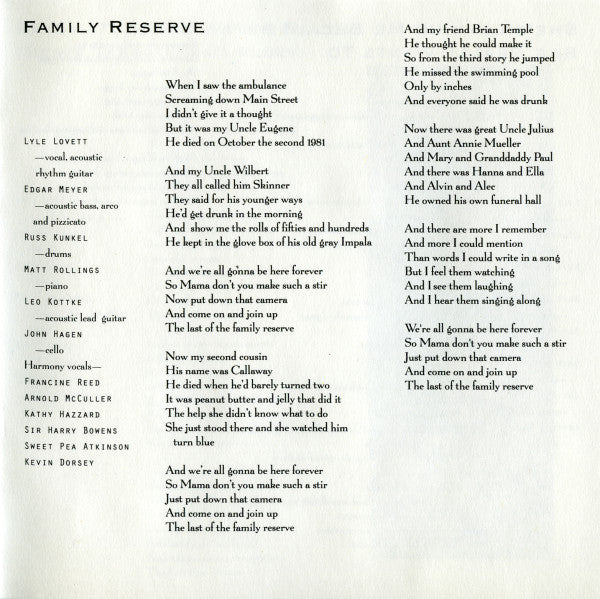 Lyle Lovett - Joshua Judges Ruth