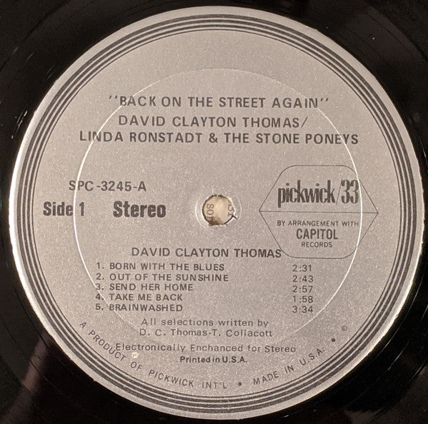 David Clayton-Thomas - Back On The Street Again