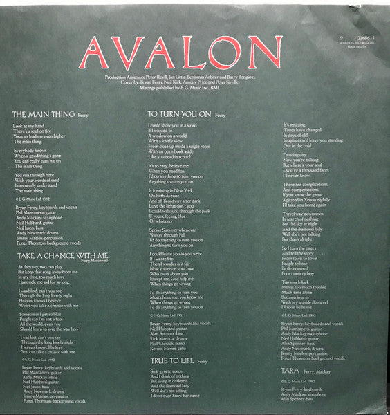 Roxy Music - Avalon