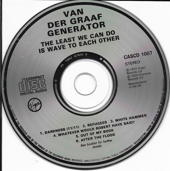 Van Der Graaf Generator - The Least We Can Do Is Wave To Each Other