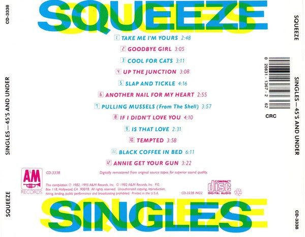 Squeeze (2) - Singles - 45's And Under