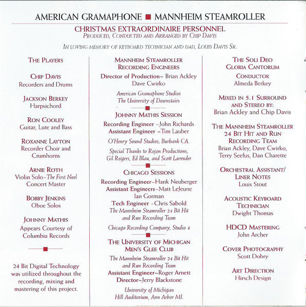 Mannheim Steamroller - Christmas Extraordinaire (2001)