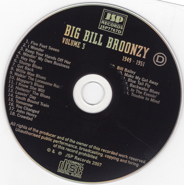 Big Bill Broonzy - Volume 3: The War And Postwar Years 1940 - 1951