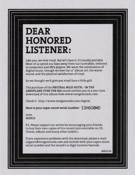 Neutral Milk Hotel - In The Aeroplane Over The Sea