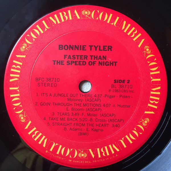 Bonnie Tyler - Faster Than The Speed Of Night