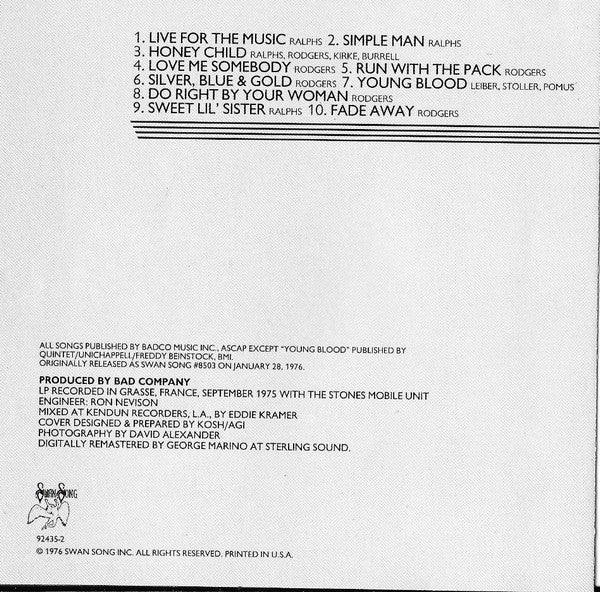 Bad Company (3) - Run With The Pack