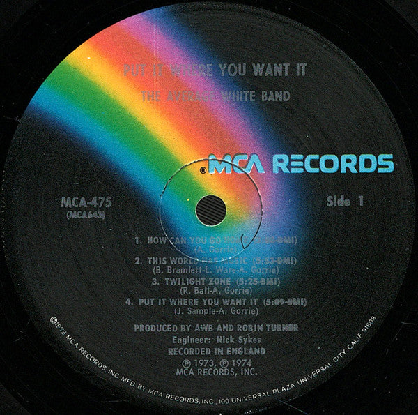 Average White Band - Put It Where You Want It