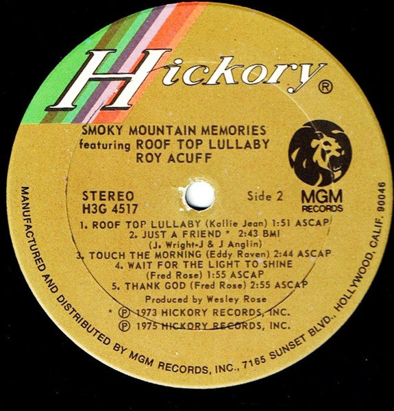 Roy Acuff - Smoky Mountain Memories