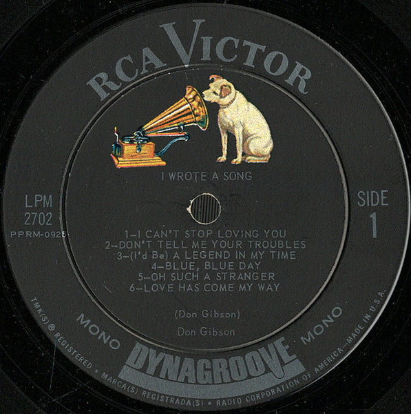 Don Gibson - I Wrote A Song