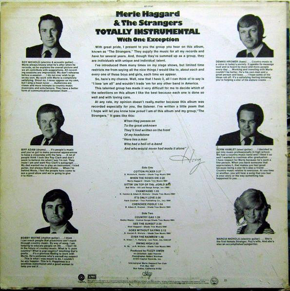 Merle Haggard - Totally Instrumental With One Exception...