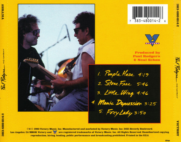 Paul Rodgers And Company - The Hendrix Set