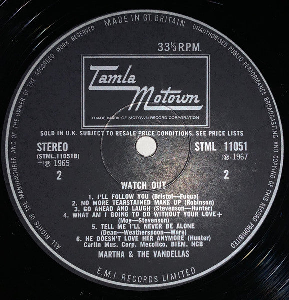 Martha Reeves & The Vandellas - Watchout!