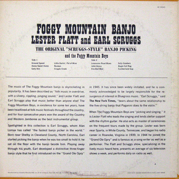 Flatt & Scruggs - Foggy Mountain Banjo