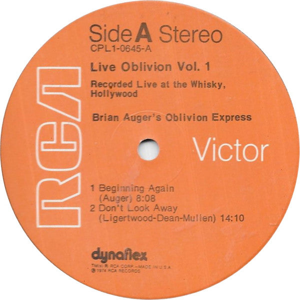 Brian Auger's Oblivion Express - Live Oblivion Vol. 1