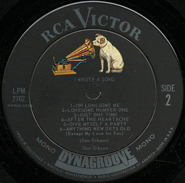 Don Gibson - I Wrote A Song