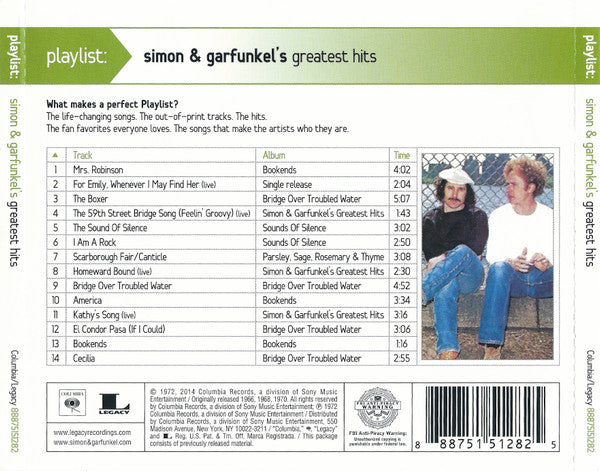 Simon & Garfunkel - Playlist: Simon And Garfunkel's Greatest Hits