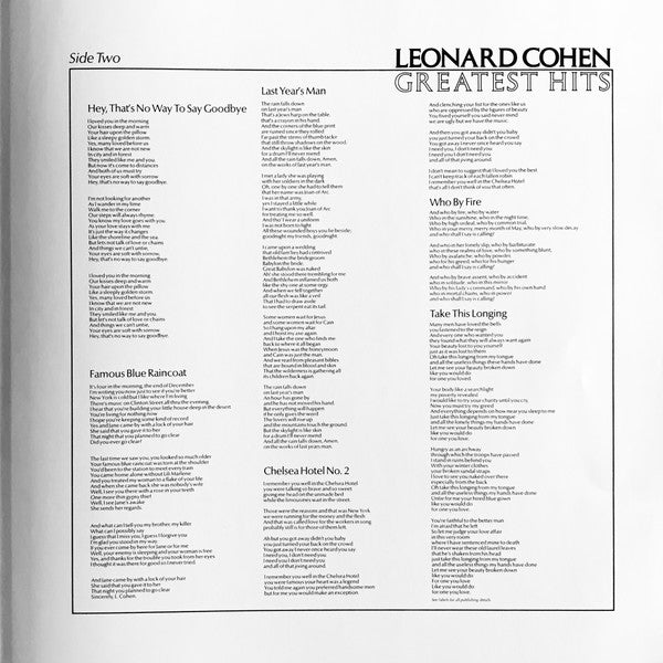 Leonard Cohen - Greatest Hits