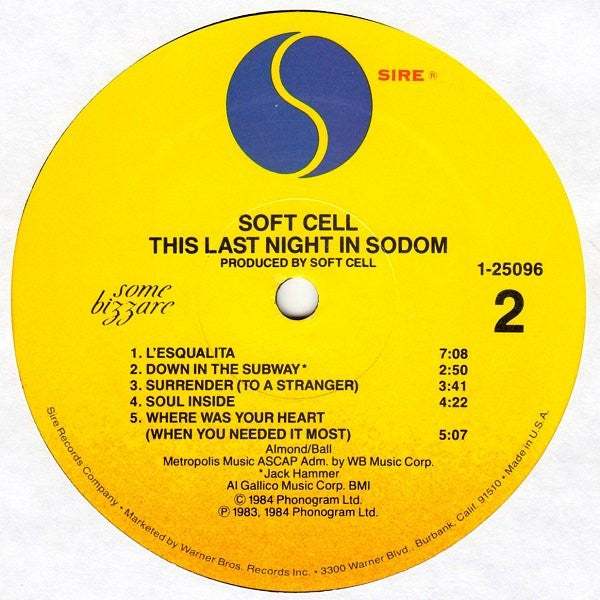 Soft Cell - This Last Night In Sodom