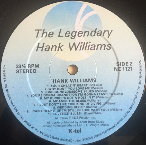 Hank Williams - The Legendary Hank Williams