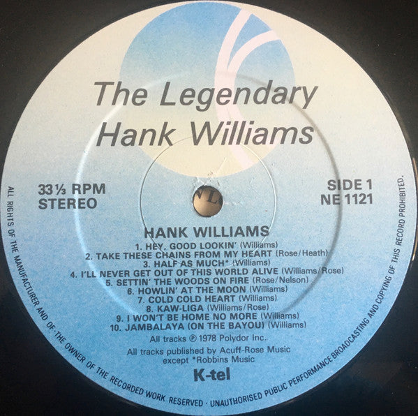 Hank Williams - The Legendary Hank Williams