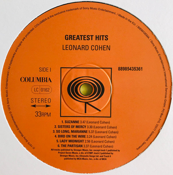 Leonard Cohen - Greatest Hits