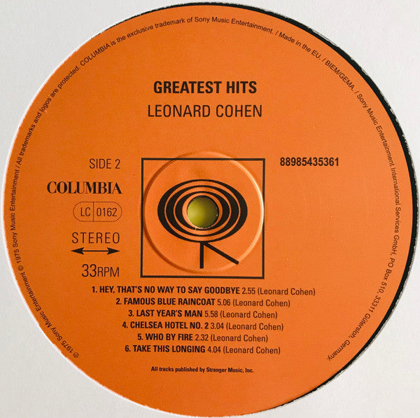 Leonard Cohen - Greatest Hits