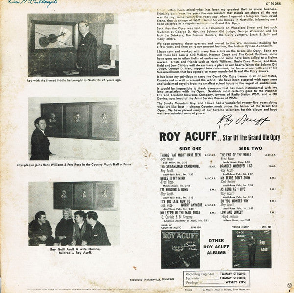 Roy Acuff - Star Of The Grand Ole Opry