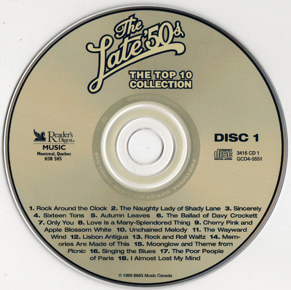 Various - The Top Ten Collection / The Late 50's