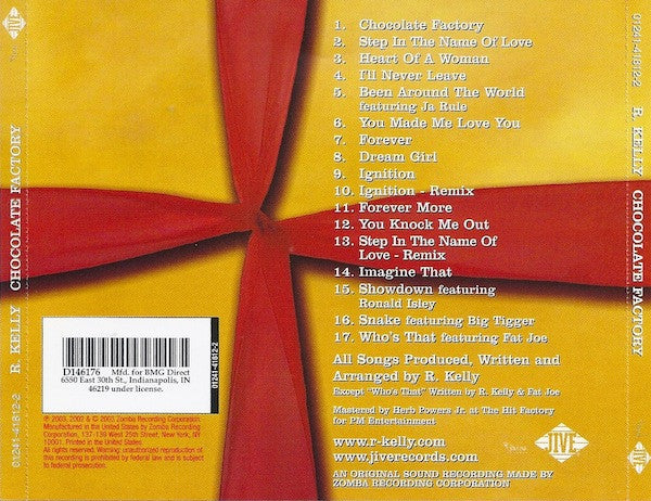 Chocolate Factory R Chocolate Factory by R. Kelly, at the best price. – Rewind Records
