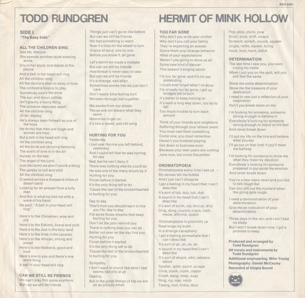 Todd Rundgren - Hermit Of Mink Hollow
