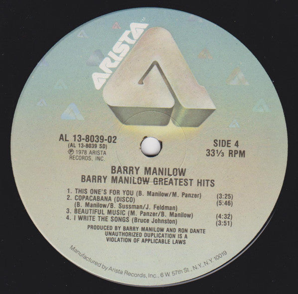 Barry Manilow - Greatest Hits